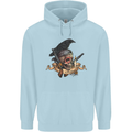 Libertad Skull Freedom Pirate Crow Raven Childrens Kids Hoodie Light Blue