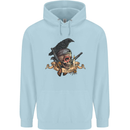 Libertad Skull Freedom Pirate Crow Raven Childrens Kids Hoodie Light Blue