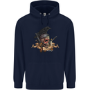 Libertad Skull Freedom Pirate Crow Raven Childrens Kids Hoodie Navy Blue