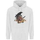 Libertad Skull Freedom Pirate Crow Raven Childrens Kids Hoodie White
