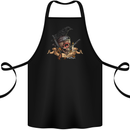 Libertad Skull Freedom Pirate Crow Raven Cotton Apron 100% Organic Black