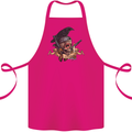 Libertad Skull Freedom Pirate Crow Raven Cotton Apron 100% Organic Pink