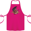 Libertad Skull Freedom Pirate Crow Raven Cotton Apron 100% Organic Pink