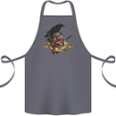 Libertad Skull Freedom Pirate Crow Raven Cotton Apron 100% Organic Steel