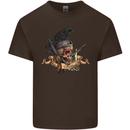 Libertad Skull Freedom Pirate Crow Raven Kids T-Shirt Childrens Chocolate