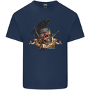 Libertad Skull Freedom Pirate Crow Raven Kids T-Shirt Childrens Navy Blue