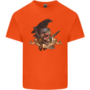 Libertad Skull Freedom Pirate Crow Raven Kids T-Shirt Childrens Orange