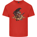 Libertad Skull Freedom Pirate Crow Raven Kids T-Shirt Childrens Red