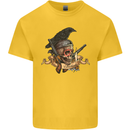 Libertad Skull Freedom Pirate Crow Raven Kids T-Shirt Childrens Yellow