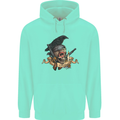Libertad Skull Freedom Pirate Crow Raven Mens 80% Cotton Hoodie Peppermint