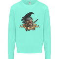 Libertad Skull Freedom Pirate Crow Raven Mens Sweatshirt Jumper Peppermint