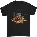 Libertad Skull Freedom Pirate Crow Raven Mens T-Shirt Cotton Gildan Black