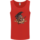 Libertad Skull Freedom Pirate Crow Raven Mens Vest Tank Top Red