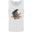 Libertad Skull Freedom Pirate Crow Raven Mens Vest Tank Top White