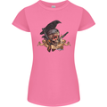 Libertad Skull Freedom Pirate Crow Raven Womens Petite Cut T-Shirt Azalea
