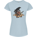 Libertad Skull Freedom Pirate Crow Raven Womens Petite Cut T-Shirt Light Blue