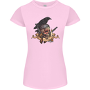 Libertad Skull Freedom Pirate Crow Raven Womens Petite Cut T-Shirt Light Pink