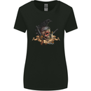 Libertad Skull Freedom Pirate Crow Raven Womens Wider Cut T-Shirt Black