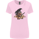 Libertad Skull Freedom Pirate Crow Raven Womens Wider Cut T-Shirt Light Pink