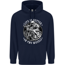 Life Is Better On Two Wheels Childrens Kids Hoodie Navy Blue