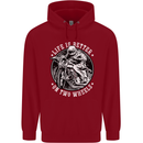 Life Is Better On Two Wheels Childrens Kids Hoodie Red