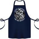 Life Is Better On Two Wheels Cotton Apron 100% Organic Navy Blue