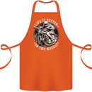 Life Is Better On Two Wheels Cotton Apron 100% Organic Orange