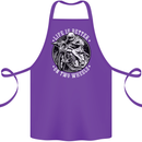 Life Is Better On Two Wheels Cotton Apron 100% Organic Purple