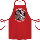 Life Is Better On Two Wheels Cotton Apron 100% Organic Red