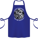 Life Is Better On Two Wheels Cotton Apron 100% Organic Royal Blue
