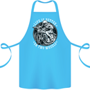 Life Is Better On Two Wheels Cotton Apron 100% Organic Turquoise