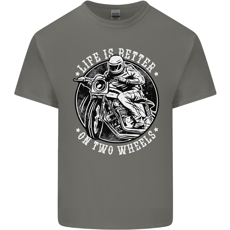 Life Is Better On Two Wheels Kids T-Shirt Childrens Charcoal