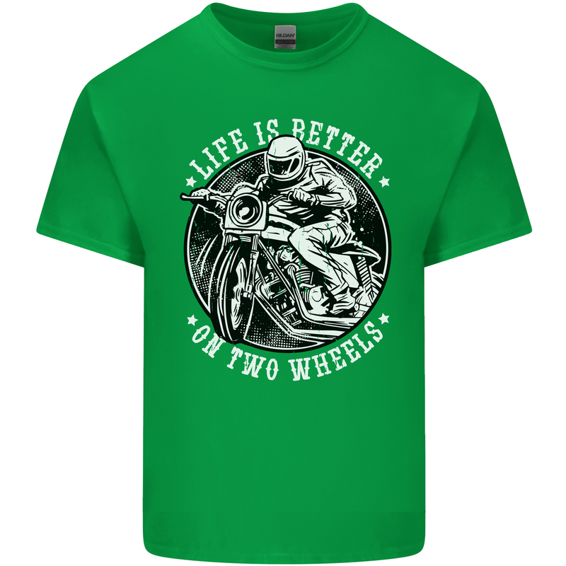 Life Is Better On Two Wheels Kids T-Shirt Childrens Irish Green