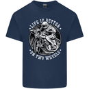 Life Is Better On Two Wheels Kids T-Shirt Childrens Navy Blue