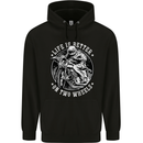 Life Is Better On Two Wheels Mens 80% Cotton Hoodie Black