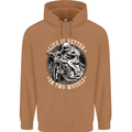 Life Is Better On Two Wheels Mens 80% Cotton Hoodie Caramel Latte
