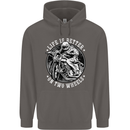 Life Is Better On Two Wheels Mens 80% Cotton Hoodie Charcoal