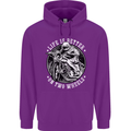 Life Is Better On Two Wheels Mens 80% Cotton Hoodie Purple
