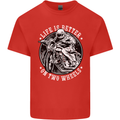 Life Is Better On Two Wheels Mens Cotton T-Shirt Tee Top Red