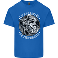 Life Is Better On Two Wheels Mens Cotton T-Shirt Tee Top Royal Blue