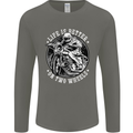 Life Is Better On Two Wheels Mens Long Sleeve T-Shirt Charcoal
