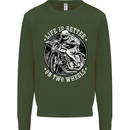 Life Is Better On Two Wheels Mens Sweatshirt Jumper Forest Green
