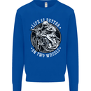 Life Is Better On Two Wheels Mens Sweatshirt Jumper Royal Blue