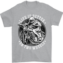 Life Is Better On Two Wheels Mens T-Shirt Cotton Gildan Sports Grey