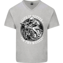 Life Is Better On Two Wheels Mens V-Neck Cotton T-Shirt Sports Grey