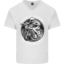 Life Is Better On Two Wheels Mens V-Neck Cotton T-Shirt White