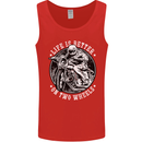 Life Is Better On Two Wheels Mens Vest Tank Top Red