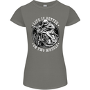 Life Is Better On Two Wheels Womens Petite Cut T-Shirt Charcoal