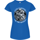 Life Is Better On Two Wheels Womens Petite Cut T-Shirt Royal Blue