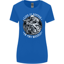 Life Is Better On Two Wheels Womens Wider Cut T-Shirt Royal Blue